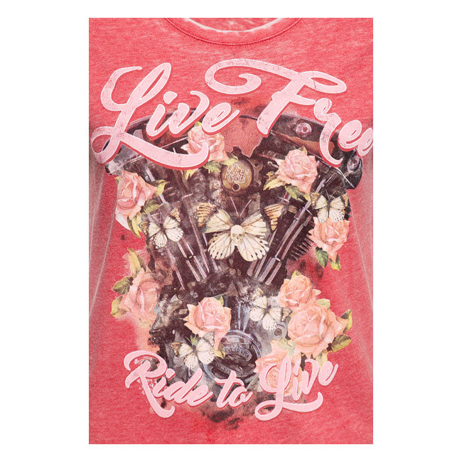 King Kerosin Queen Kerosin Ride To Live Ladies Shirt Red