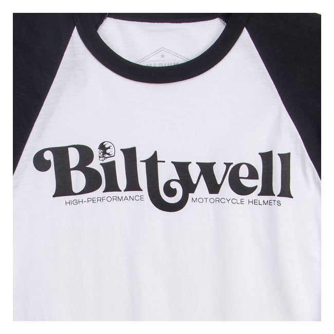 Biltwell High-Perf Raglan Shirt Black / White