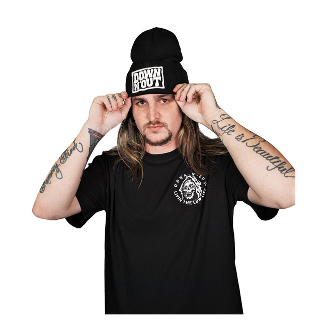 Down-N-Out Psyche Logo Beanie Black