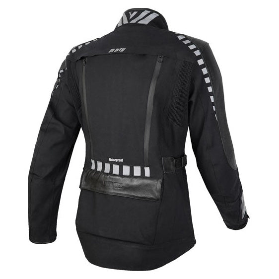 ByCity Emirates black textile motorcycle jacket - rear view