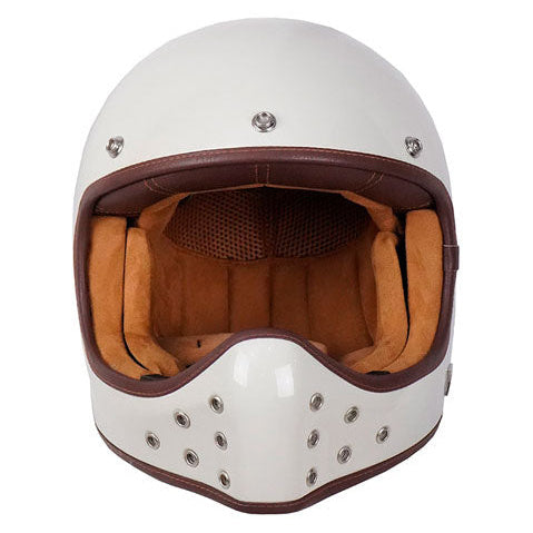 ByCity The Rock White Bone full-face motorcycle helmet, front view