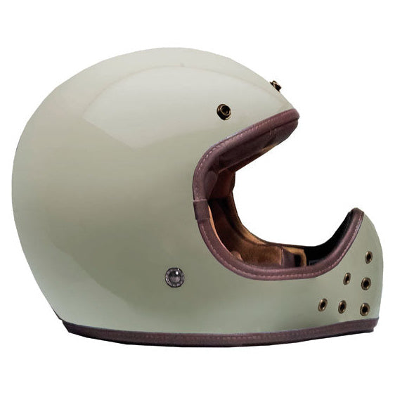 ByCity The Rock White Bone full-face motorcycle helmet, left-side view