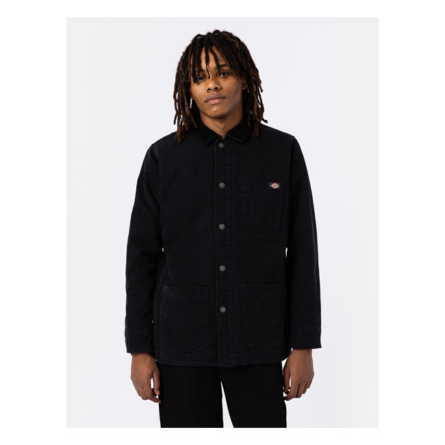 Dickies Duck Canvas Chore Jacket Stone Washed Black