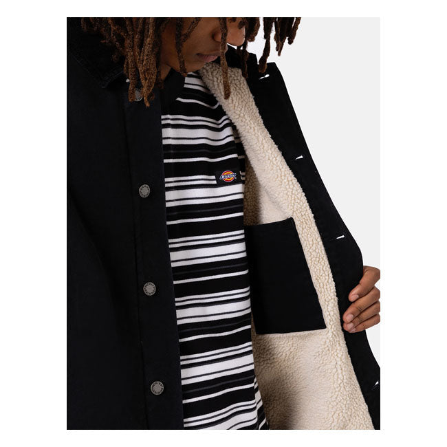 Dickies Duck Canvas Chore Jacket Stone Washed Black