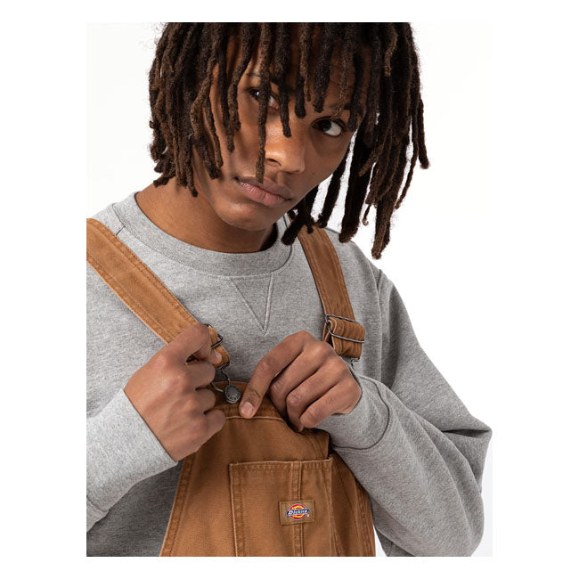 Dickies Duck Canvas Bib Stone Washed Brown Duck
