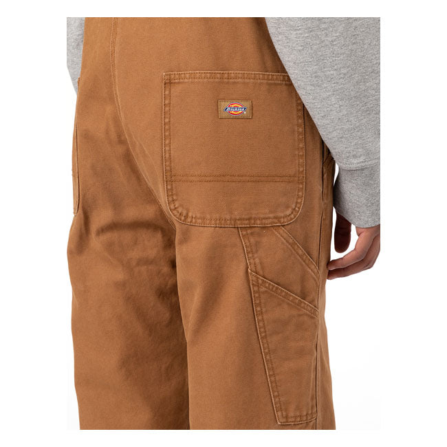 Dickies Duck Canvas Bib Stone Washed Brown Duck
