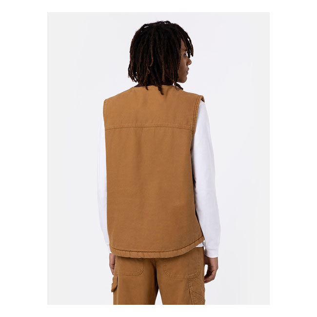 Dickies Duck Canvas Vest Stone Washed Brown Duck