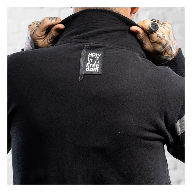 Holy Freedom Skull Hooded Windstop Sweatshirt Black