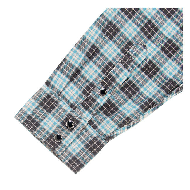 Biltwell Pacific Flannel Shirt Grey / Agave / Black