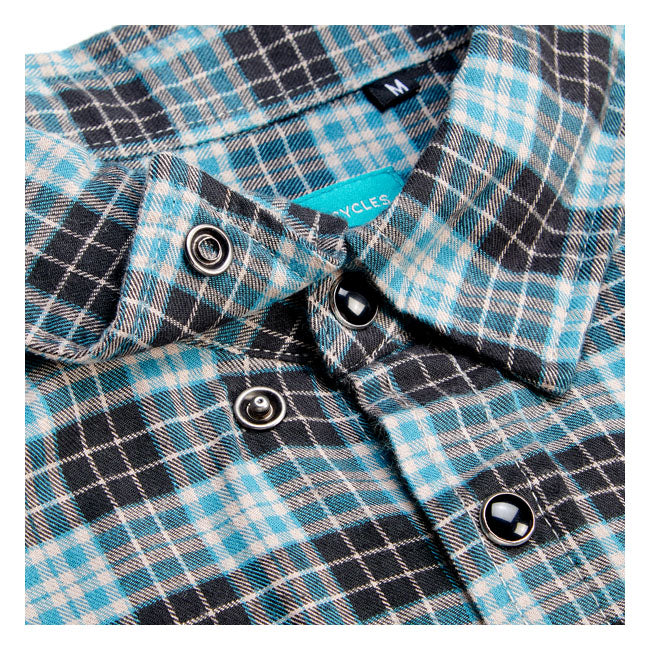 Biltwell Pacific Flannel Shirt Grey / Agave / Black