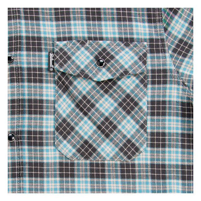Biltwell Pacific Flannel Shirt Grey / Agave / Black