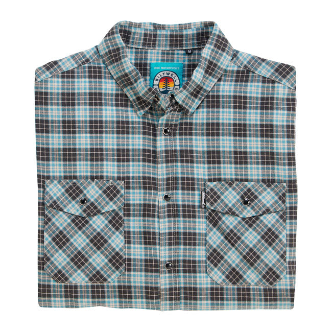 Biltwell Pacific Flannel Shirt Grey / Agave / Black