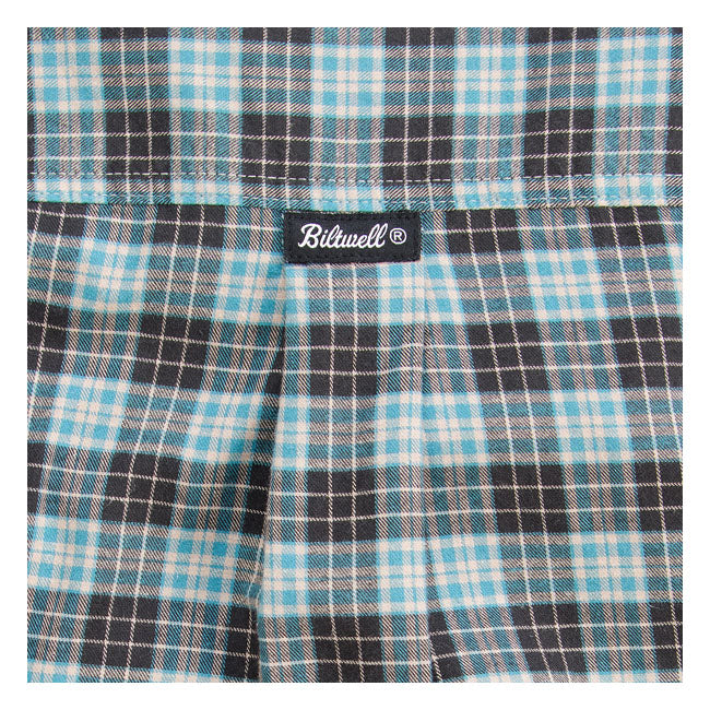 Biltwell Pacific Flannel Shirt Grey / Agave / Black