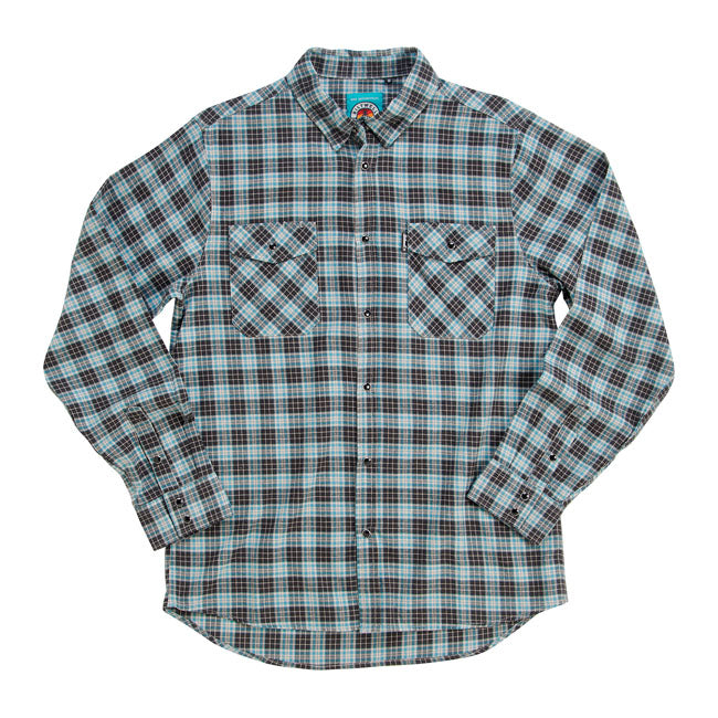 Biltwell Pacific Flannel Shirt Grey / Agave / Black
