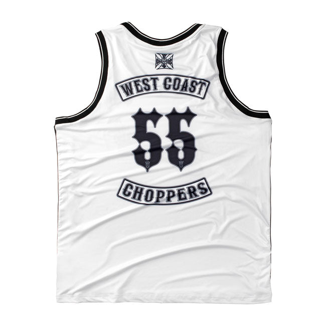West Coast Choppers 55 Basket Game Jersey White