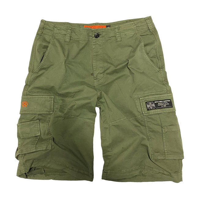 West Coast Choppers CFL Cargo Shorts Vintage Olive Green