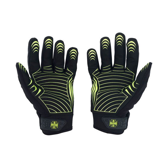 West Coast Choppers Por Vida Gloves Black / Yellow