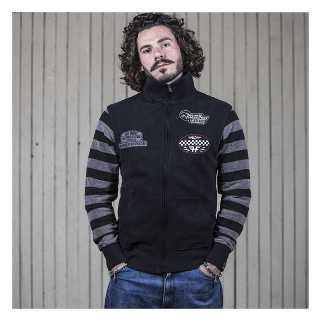 Holy Freedom Leather Windstop Sweatshirt Black / Grey