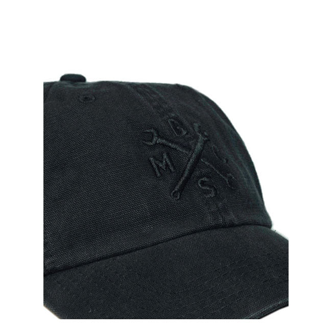 Bike Shed Washed Cap Black / Black