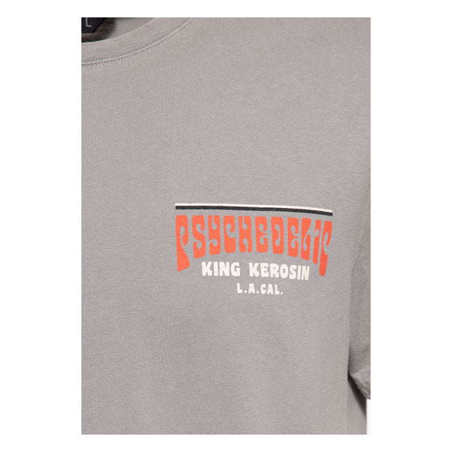 King Kerosin Psychedelic T-Shirt Charocal Grey