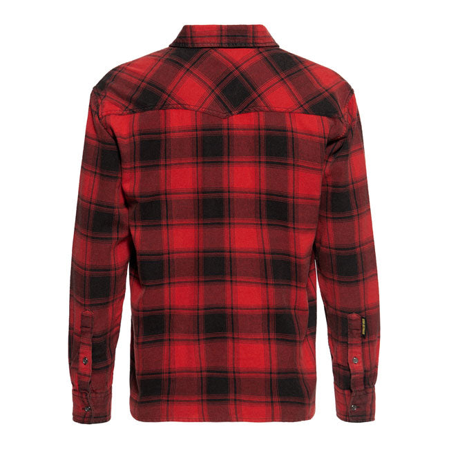 King Kerosin Acidwashed Check Shirt Black/Red