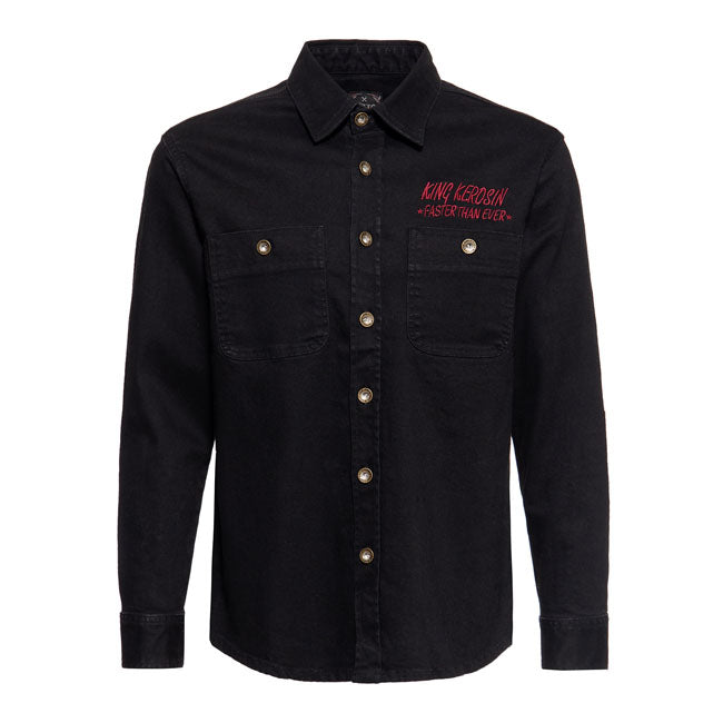 King Kerosin Denim Worker Shirt Black