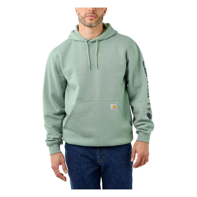 Carhartt Sleeve Logo Hoodie Jade Heather