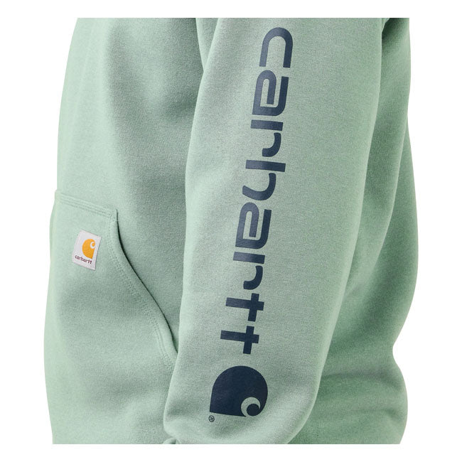 Carhartt Sleeve Logo Hoodie Jade Heather