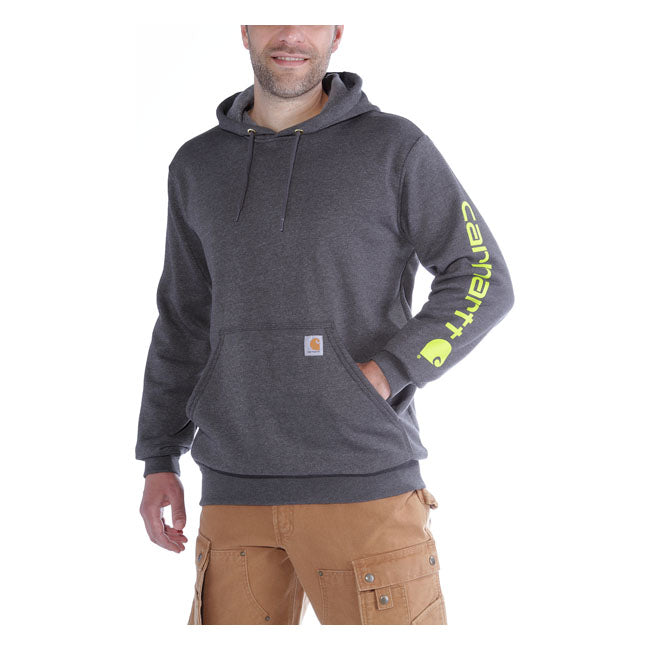 Carhartt Sleeve Logo Hoodie Carbon Heather