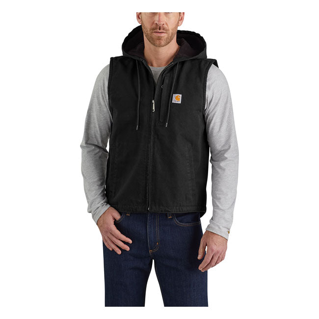 Carhartt Fleece-Lined Hooded Vest Black