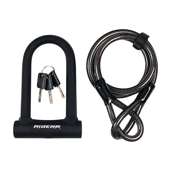 Riderr U Lock Cable Black FREE UK Delivery, FREE 365 Day Returns | Moto Central