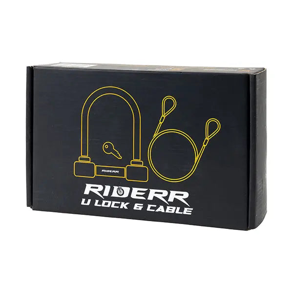 Riderr U Lock Cable Black FREE UK Delivery, FREE 365 Day Returns | Moto Central