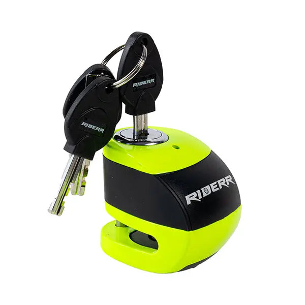 Riderr RS6 Alarm Disc Lock Fluo Green FREE UK Delivery, FREE 365 Day Returns | Moto Central