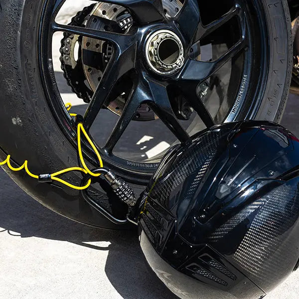Riderr Helmet Lock Black / Yellow FREE UK Delivery, FREE 365 Day Returns | Moto Central