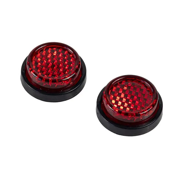 Riderr Self Adhesive Reflectors Red - Pack Of 2 FREE UK Delivery, FREE 365 Day Returns | Moto Central