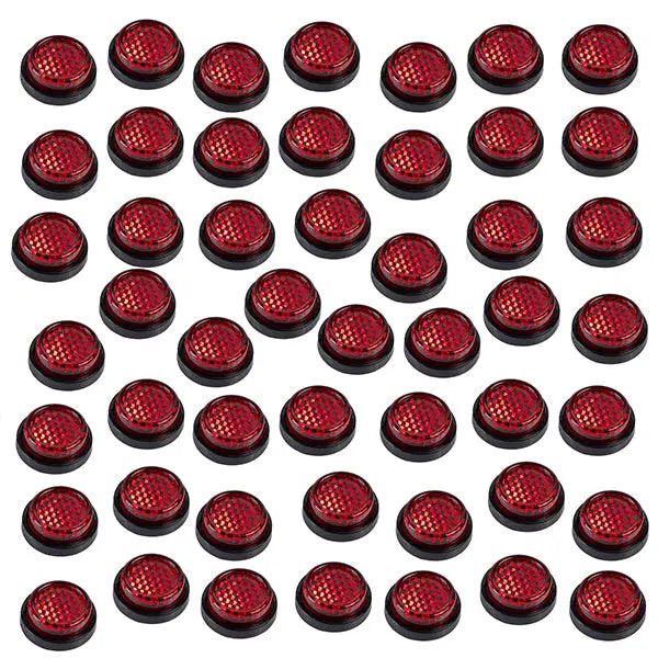Riderr Self Adhesive Reflectors Red - Pack Of 50 FREE UK Delivery, FREE 365 Day Returns | Moto Central