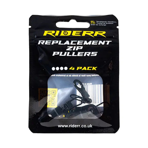 Riderr Replacement Zip Pullers Black - Pack Of 4 FREE UK Delivery, FREE 365 Day Returns | Moto Central