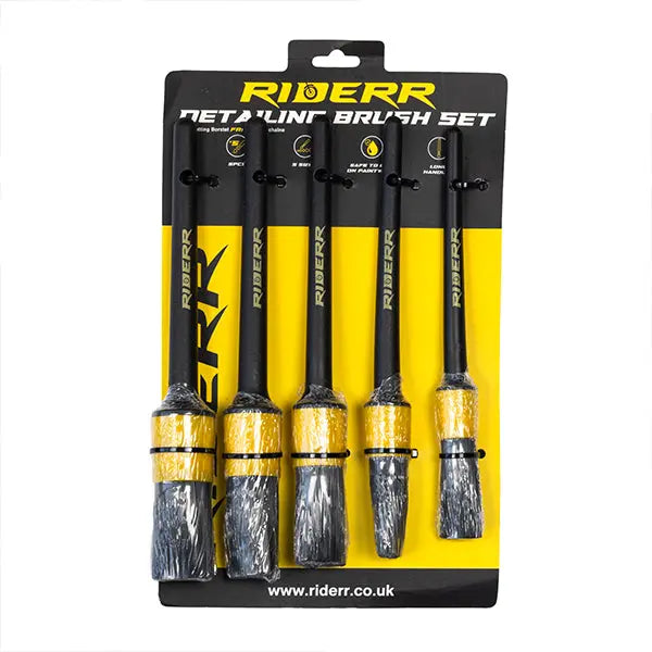 Riderr Detailing Set Yellow Black - Pack Of 5 FREE UK Delivery, FREE 365 Day Returns | Moto Central