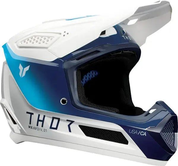 Thor Fleet Storm White / Navy - FREE UK Shipping, FREE 365 Day Returns | Moto Central