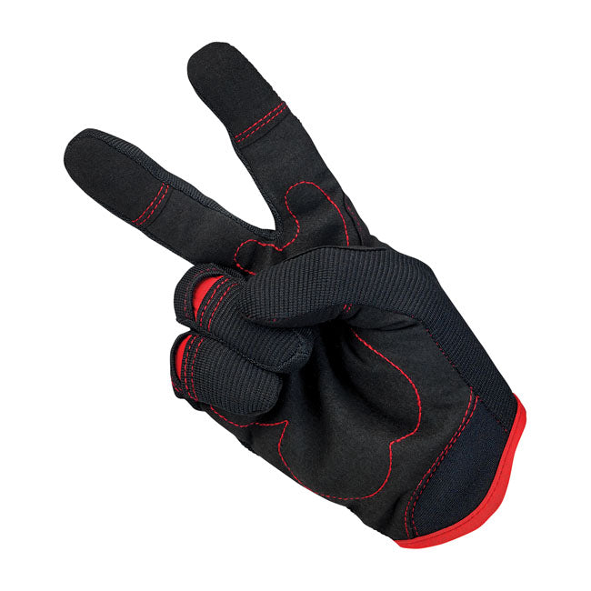 Biltwell Moto Gloves Black / Red