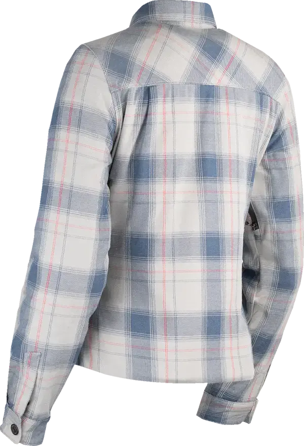 Icon Fallblock Flannel Ladies Textile Jacket Grey - FREE UK Shipping, FREE 365 Day Returns | Moto Central
