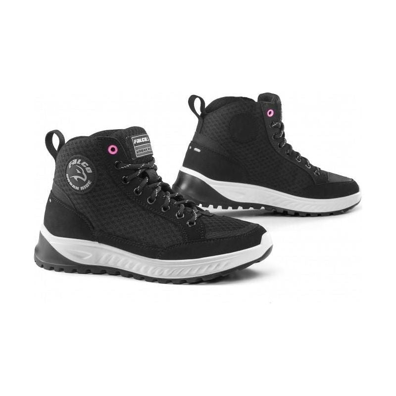 Falco Airforce Ladies Textile Short Boots Black / Pink