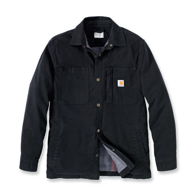 Carhartt Fleece Lined Denim Shirt Jacket Black