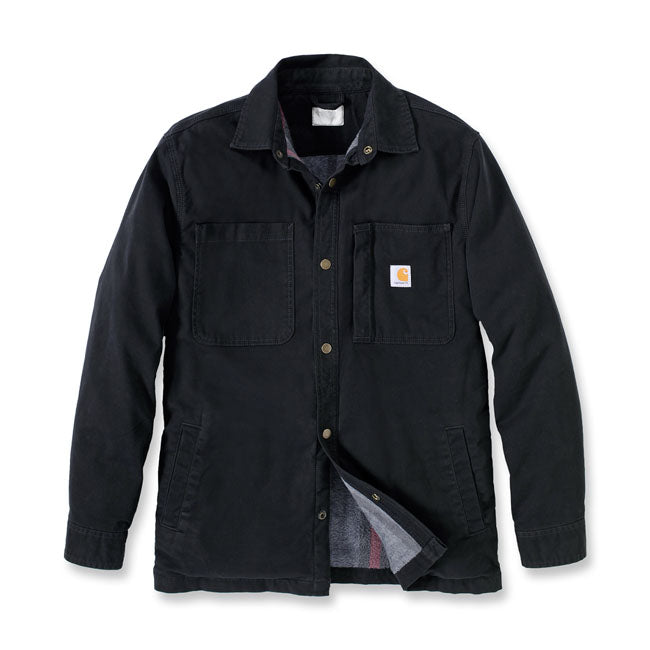 Carhartt Fleece Lined Denim Shirt Jacket Black