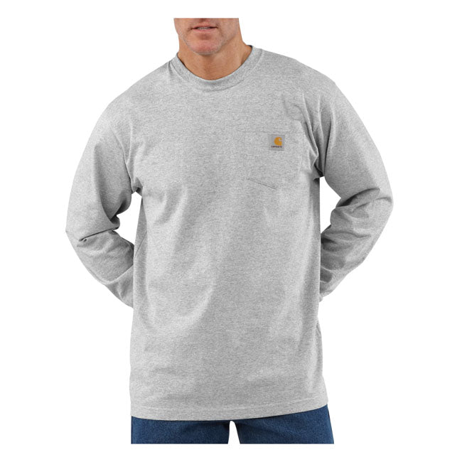 Carhartt Pocket Long Sleeve T-Shirt Heather Grey