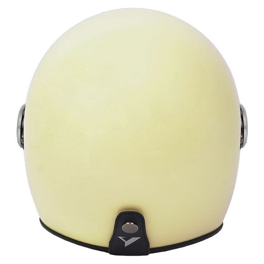 ByCity The City Beige Shiny open-face motorcycle helmet, rear view