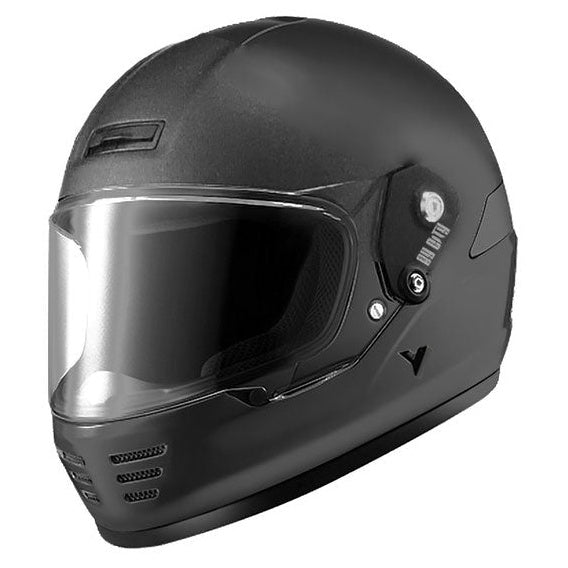 ByCity Rider matt black convertible motorcycle helmet - left-front three-quarter view