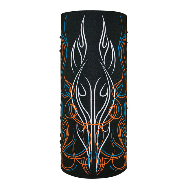 ZAN Headgear Polyester Motley Tube Pinstripe Flame