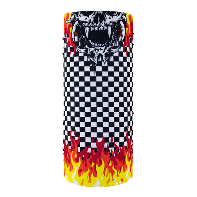 ZAN Headgear Polyester Motley Tube Checkered Flames