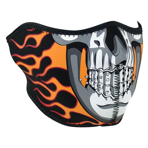 ZAN Headgear Neoprene Half Mask Burning Skull - product view